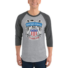 Load image into Gallery viewer, USA 3/4 sleeve raglan shirt
