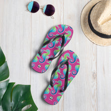 Carregar imagem no visualizador da galeria, Pink Seahorse Flip-Flops - Seastorm Apparel Summer Collection
