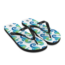 Carregar imagem no visualizador da galeria, White Seahorse Flip-Flops - Seastorm Apparel Summer Collection