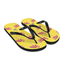 Cargar imagen en el visor de la galería, Yellow Flamingo Flip-Flops - Seastorm Apparel Summer Collection