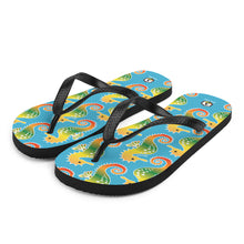 Carregar imagem no visualizador da galeria, Blue Tropical Seahorse Flip-Flops - Seastorm Apparel Summer Collection