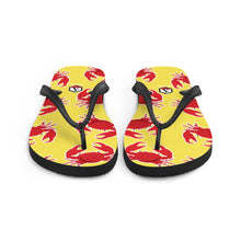 Carregar imagem no visualizador da galeria, Yellow Crab Flip-Flops - Seastorm Apparel Summer Collection