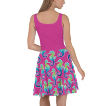 Carregar imagem no visualizador da galeria, Purple Seahorse - Skater Dress