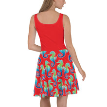 Carregar imagem no visualizador da galeria, Red Seahorse - Skater Dress