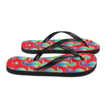 Carregar imagem no visualizador da galeria, Red Seahorse Flip-Flops - Seastorm Apparel Summer Collection