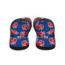 Carregar imagem no visualizador da galeria, Royal Blue Crab Flip-Flops - Seastorm Apparel Summer Collection