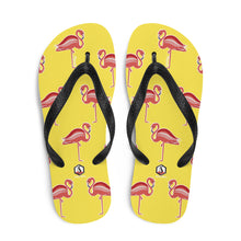 Cargar imagen en el visor de la galería, Yellow Flamingo Flip-Flops - Seastorm Apparel Summer Collection