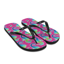 Carregar imagem no visualizador da galeria, Pink Seahorse Flip-Flops - Seastorm Apparel Summer Collection