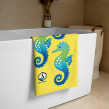Carregar imagem no visualizador da galeria, Yellow Seahorse Towel - Seastorm Apparel Summer Collection