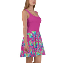 Carregar imagem no visualizador da galeria, Purple Seahorse - Skater Dress