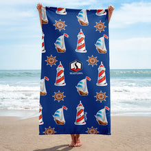 Carregar imagem no visualizador da galeria, Royal Blue Lighthouse Towel - Seastorm Apparel Summer Collection