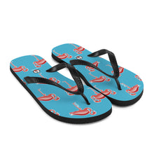 Carregar imagem no visualizador da galeria, Blue Flamingo Flip-Flops - Seastorm Apparel Summer Collection