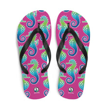 Carregar imagem no visualizador da galeria, Pink Seahorse Flip-Flops - Seastorm Apparel Summer Collection