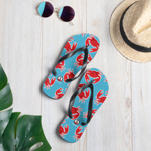 Carregar imagem no visualizador da galeria, Blue Crab Flip-Flops - Seastorm Apparel Summer Collection