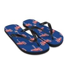 Carregar imagem no visualizador da galeria, Royal Blue Flamingo Flip-Flops - Seastorm Apparel Summer Collection