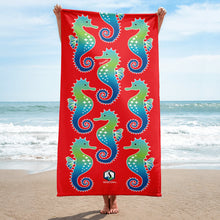 Carregar imagem no visualizador da galeria, Red Seahorse Towel - Seastorm Apparel Summer Collection