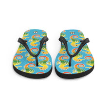 Carregar imagem no visualizador da galeria, Blue Tropical Seahorse Flip-Flops - Seastorm Apparel Summer Collection