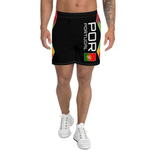 Load image into Gallery viewer, Portugal Black - Men's Athletic Long Shorts