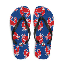 Carregar imagem no visualizador da galeria, Royal Blue Crab Flip-Flops - Seastorm Apparel Summer Collection
