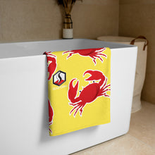 Carregar imagem no visualizador da galeria, Yellow Crab Towel - Seastorm Apparel Summer Collection