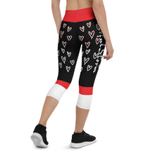 Load image into Gallery viewer, Hearts Capri Leggings