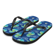 Carregar imagem no visualizador da galeria, Blue Seahorse Flip-Flops - Seastorm Apparel Summer Collection