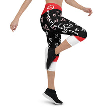 Load image into Gallery viewer, Hearts Capri Leggings
