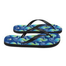 Carregar imagem no visualizador da galeria, Blue Seahorse Flip-Flops - Seastorm Apparel Summer Collection