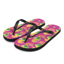 Carregar imagem no visualizador da galeria, Pink Tropical Seahorse Flip-Flops - Seastorm Apparel Summer Collection