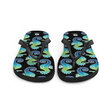 Carregar imagem no visualizador da galeria, Black Seahorse Flip-Flops - Seastorm Apparel Summer Collection