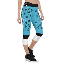 Cargar imagen en el visor de la galería, Blue Hearts - Capri Leggings