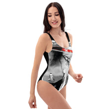 Cargar imagen en el visor de la galería, Black SurfHero One-Piece Swimsuit - Seastorm Summer Collection