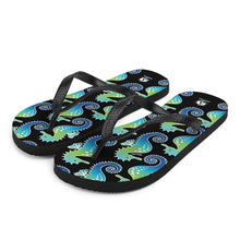 Carregar imagem no visualizador da galeria, Black Seahorse Flip-Flops - Seastorm Apparel Summer Collection