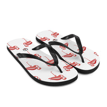 Carregar imagem no visualizador da galeria, White Flamingo Flip-Flops - Seastorm Apparel Summer Collection