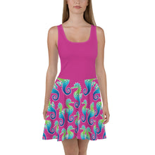 Carregar imagem no visualizador da galeria, Purple Seahorse - Skater Dress