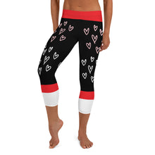 Load image into Gallery viewer, Hearts Capri Leggings