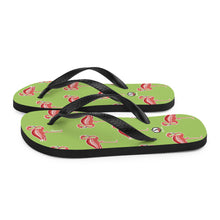 Carregar imagem no visualizador da galeria, Lime Flamingo Flip-Flops - Seastorm Apparel Summer Collection