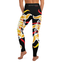 Load image into Gallery viewer, Yoga Leggings Black Red Yellow