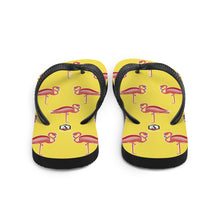 Cargar imagen en el visor de la galería, Yellow Flamingo Flip-Flops - Seastorm Apparel Summer Collection