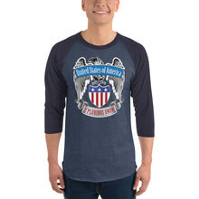 Load image into Gallery viewer, USA 3/4 sleeve raglan shirt