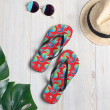 Carregar imagem no visualizador da galeria, Red Seahorse Flip-Flops - Seastorm Apparel Summer Collection