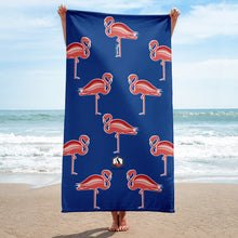 Carregar imagem no visualizador da galeria, Royal Blue Flamingo Towel - Seastorm Apparel Summer Collection