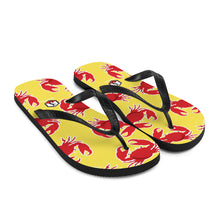 Carregar imagem no visualizador da galeria, Yellow Crab Flip-Flops - Seastorm Apparel Summer Collection
