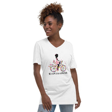 Carregar imagem no visualizador da galeria, Fashion Cycle Unisex Short Sleeve V-Neck T-Shirt