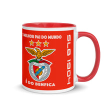Load image into Gallery viewer, Benfica Mug with Color Inside O Melhor Pai do mundo e do Benfica