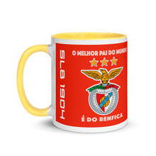 Load image into Gallery viewer, Benfica Mug with Color Inside O Melhor Pai do mundo e do Benfica