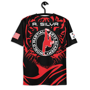 World Martial Arts Academy Red Tiger Print Jersey - Custom Name: A. SILVA