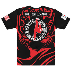 World Martial Arts Academy Red Tiger Print Jersey - Custom Name: A. SILVA