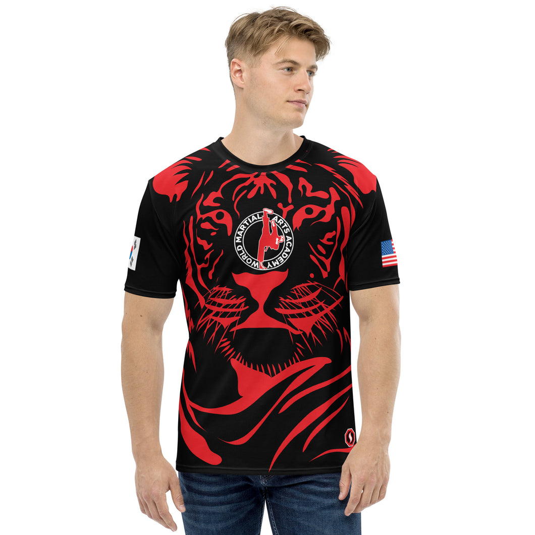 World Martial Arts Academy Red Tiger Print Jersey - Custom Name: A. SILVA