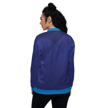 Load image into Gallery viewer, Strive Pharma Deluxe Unisex Bomber Jacket Blue
